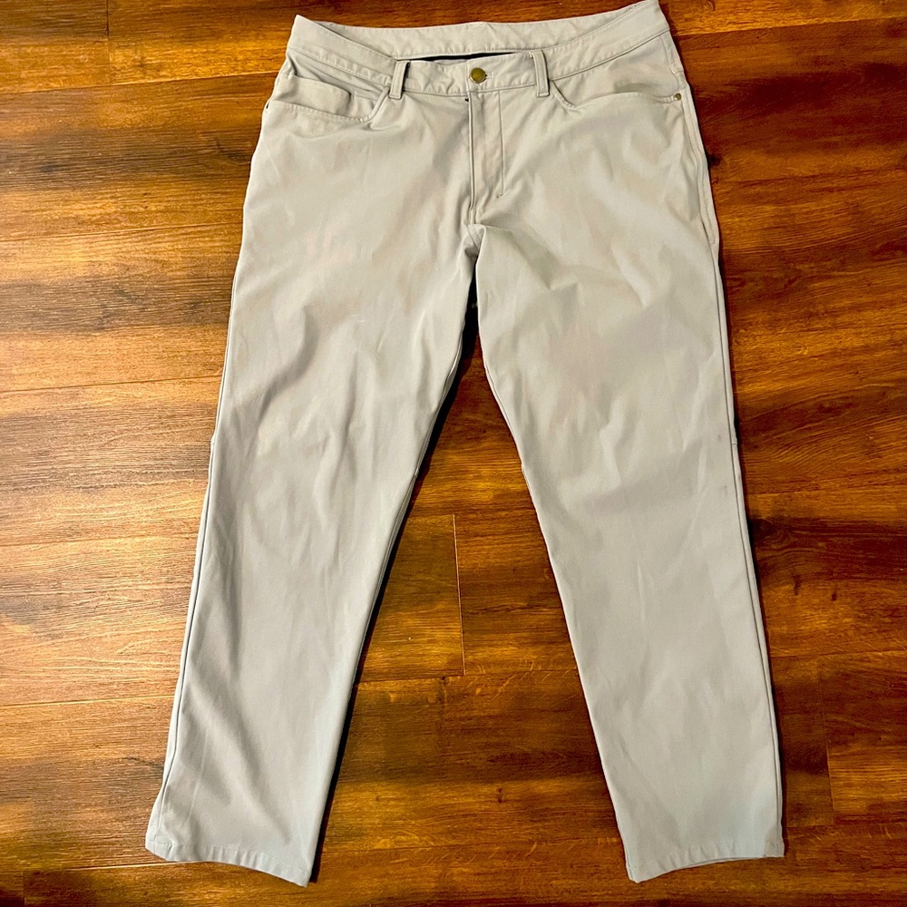 Lululemon mens ABC slim fit 5 pocket Raw Linen 33x29